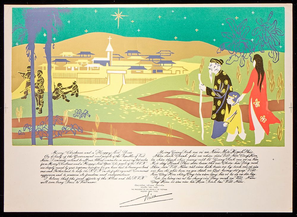 Lot 278: Nguyen Van Thieu "Diggers" Christmas Card Print
