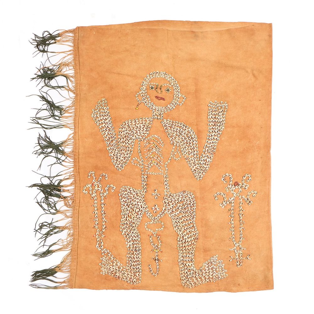 Lot 327: Indonesian Sumba Ceremonial Shell Wrap Textile
