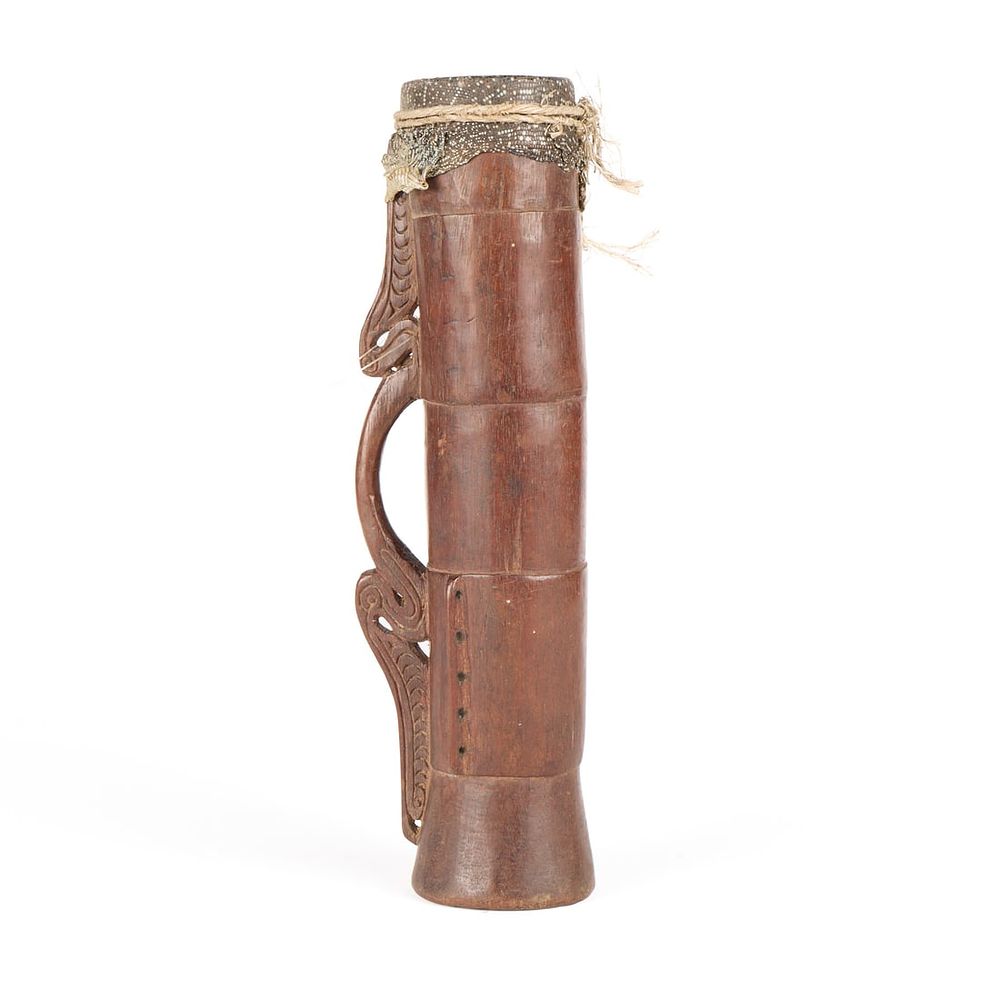 Lot 333: PNG Massim Carved Wood Finger Drum