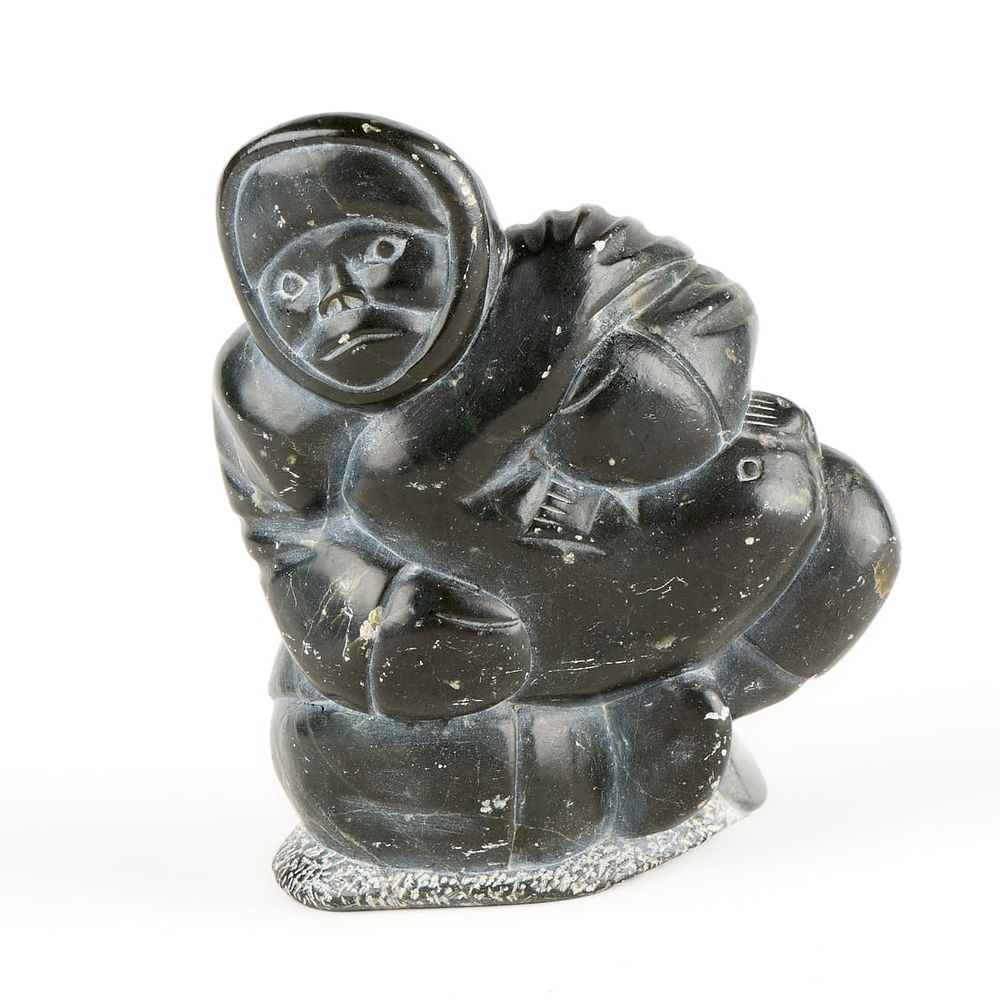 Lot 362: Poss. Adamie Kobianituk Carved Hunter & Seal
