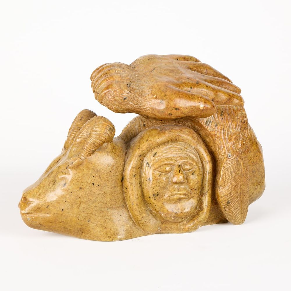 Lot 367: Albert Adams Inuit Stone Transformation Sculpture