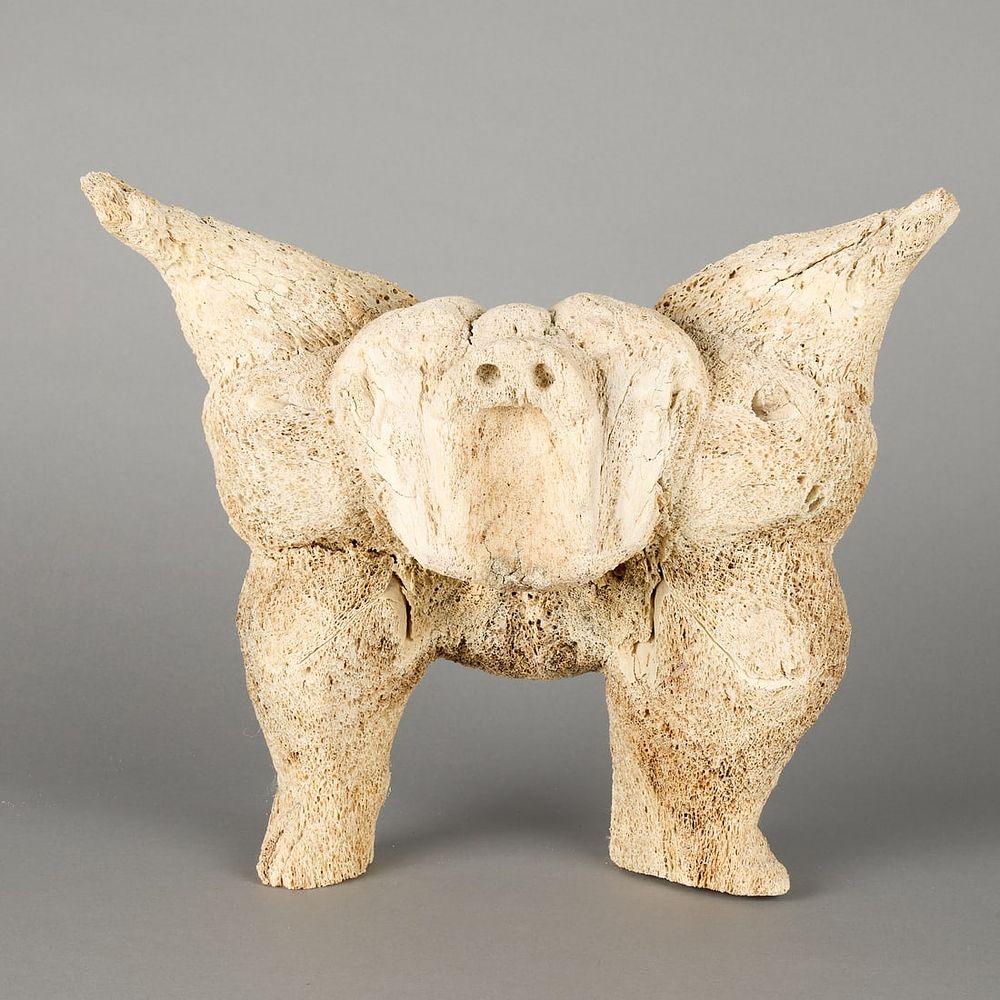 Lot 368: Inuit Fossilized Shaman Transformation Sculpture