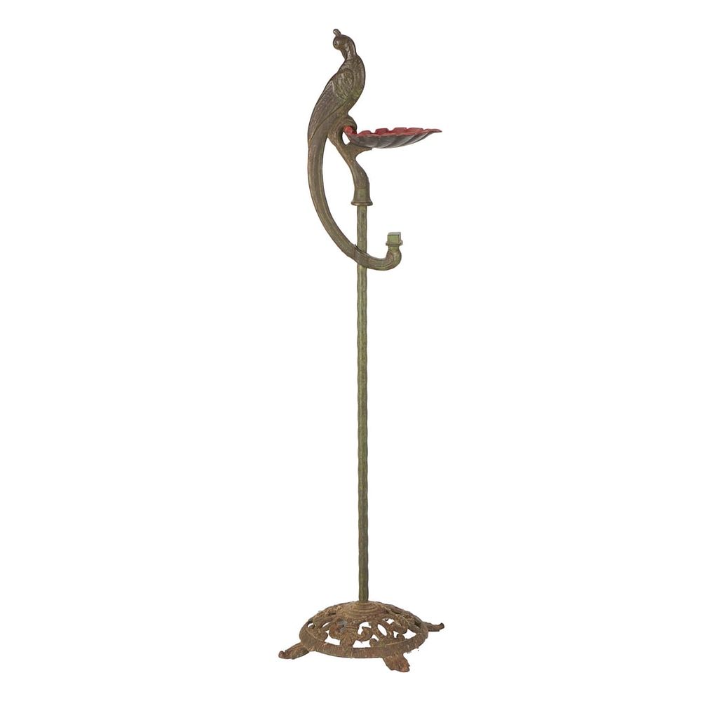 Lot 373: Verona Art Deco Cast Iron Peacock Smoking Stand