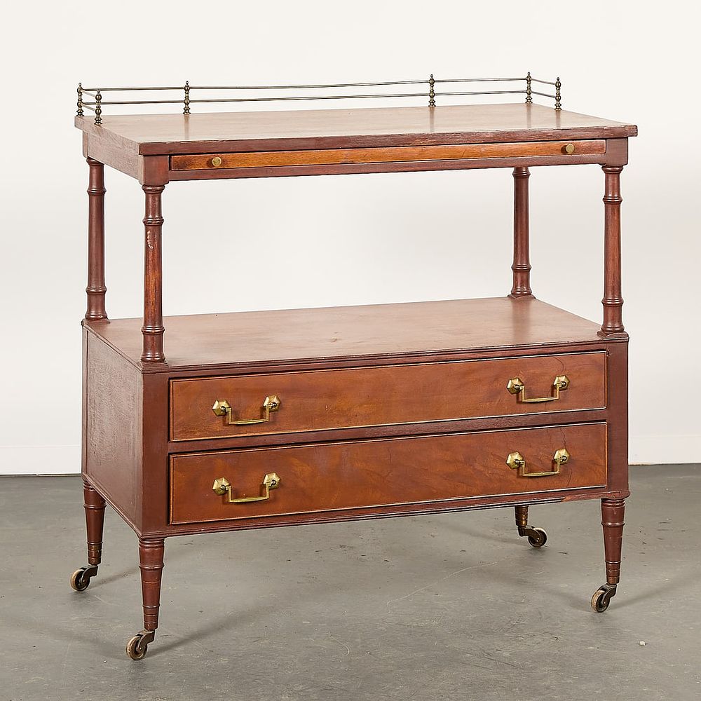Lot 396: Morganton Co. Georgian Style Two Drawer Server