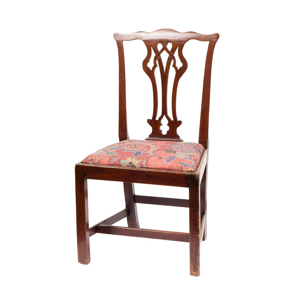Lot 403: Chippendale Georgian Revival Style Side Chair