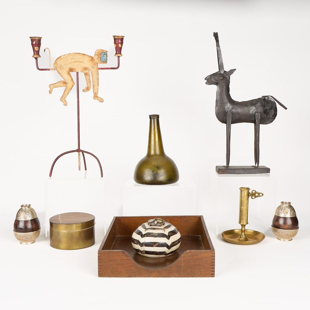 Lot 411: 9 Assorted Vintage Decorative Objects