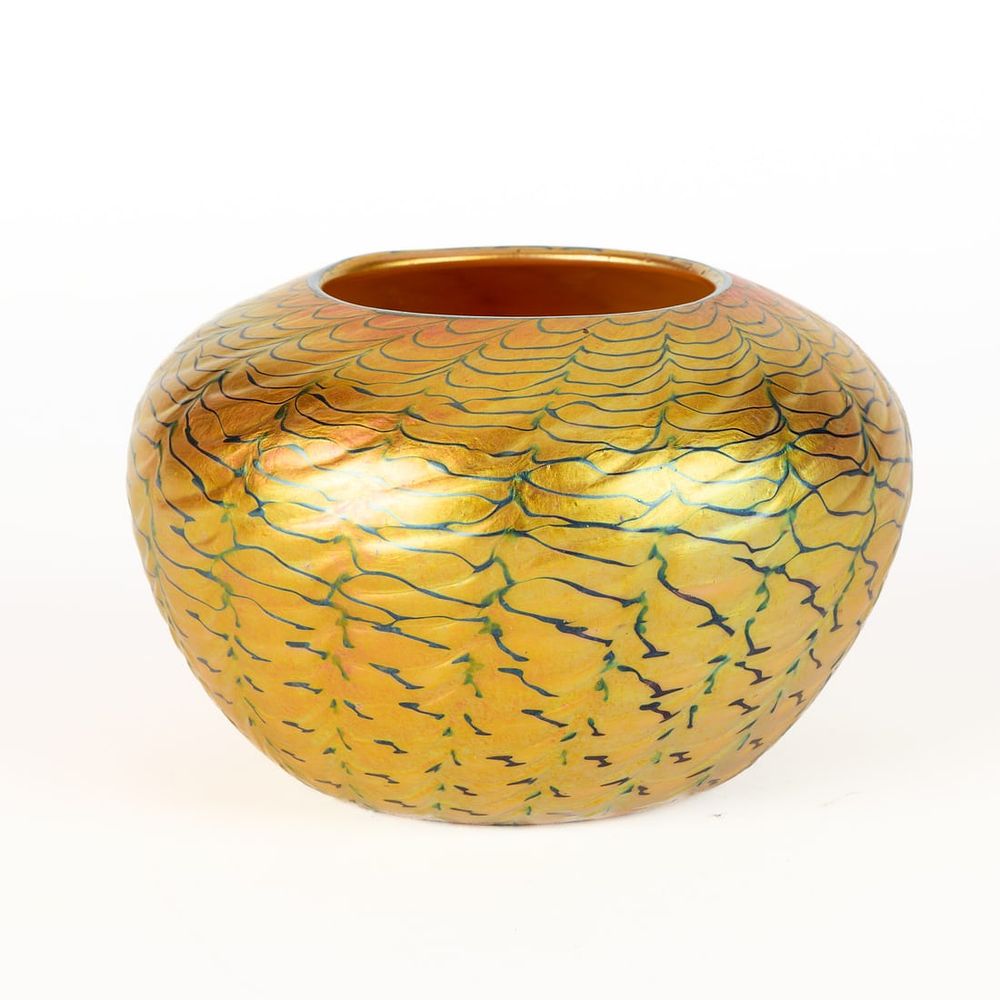 Lot 425: Lundberg Studios Favrile Glass Bowl 2003