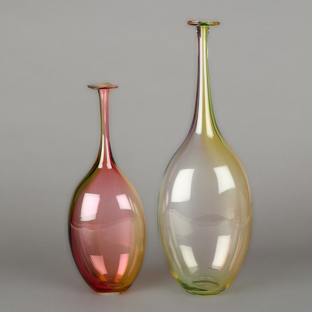 Lot 436: 2 Kosta Boda Swedish Art Glass Vases