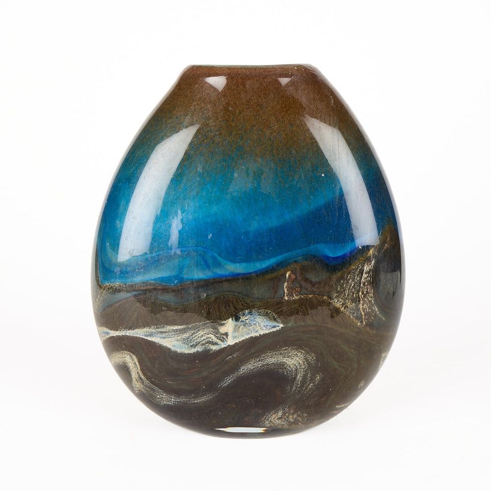 Lot 453: Mihai Topescu Romanian Art Glass Vase