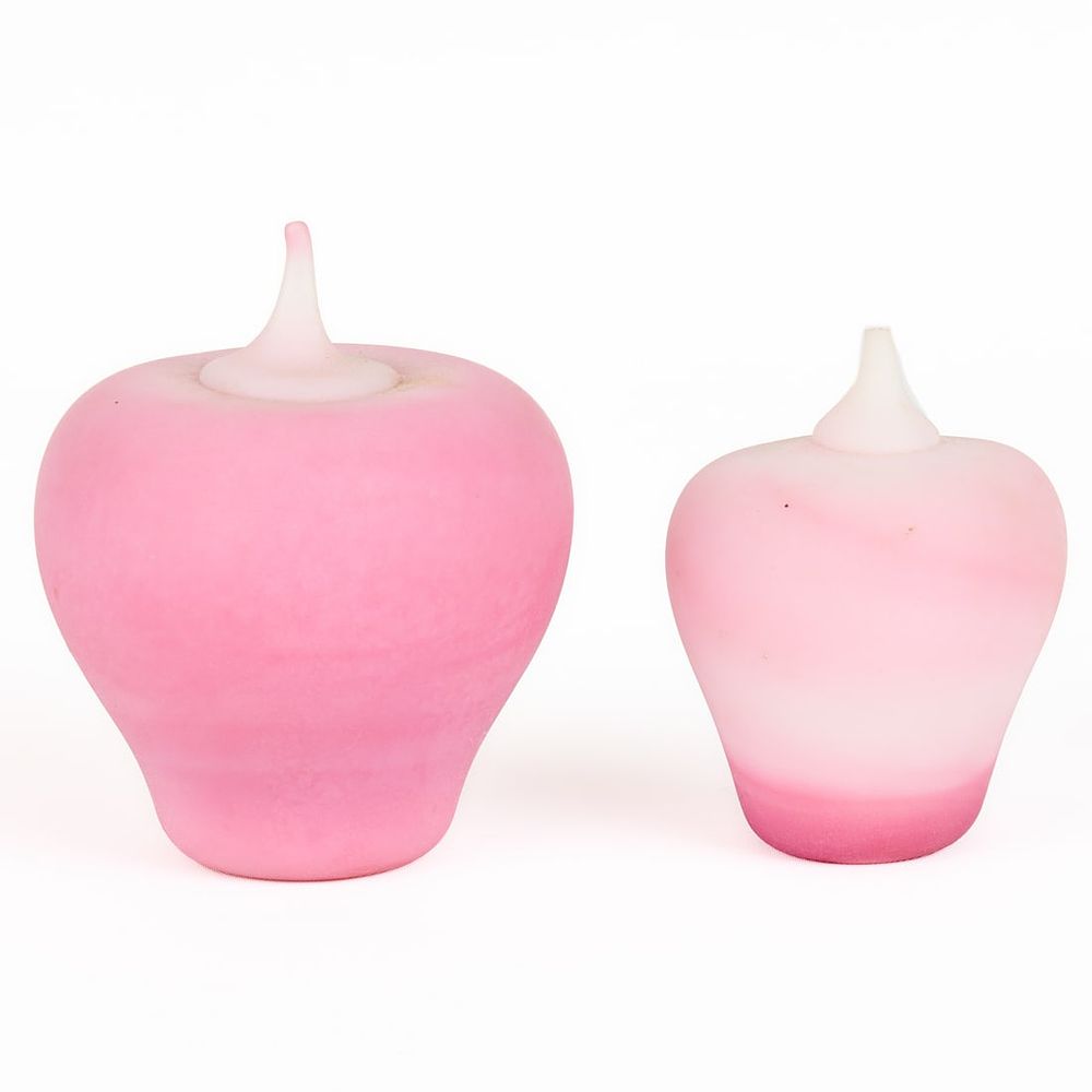Lot 461: 2 Levi-Anton Studio Glass Apple Paperweights