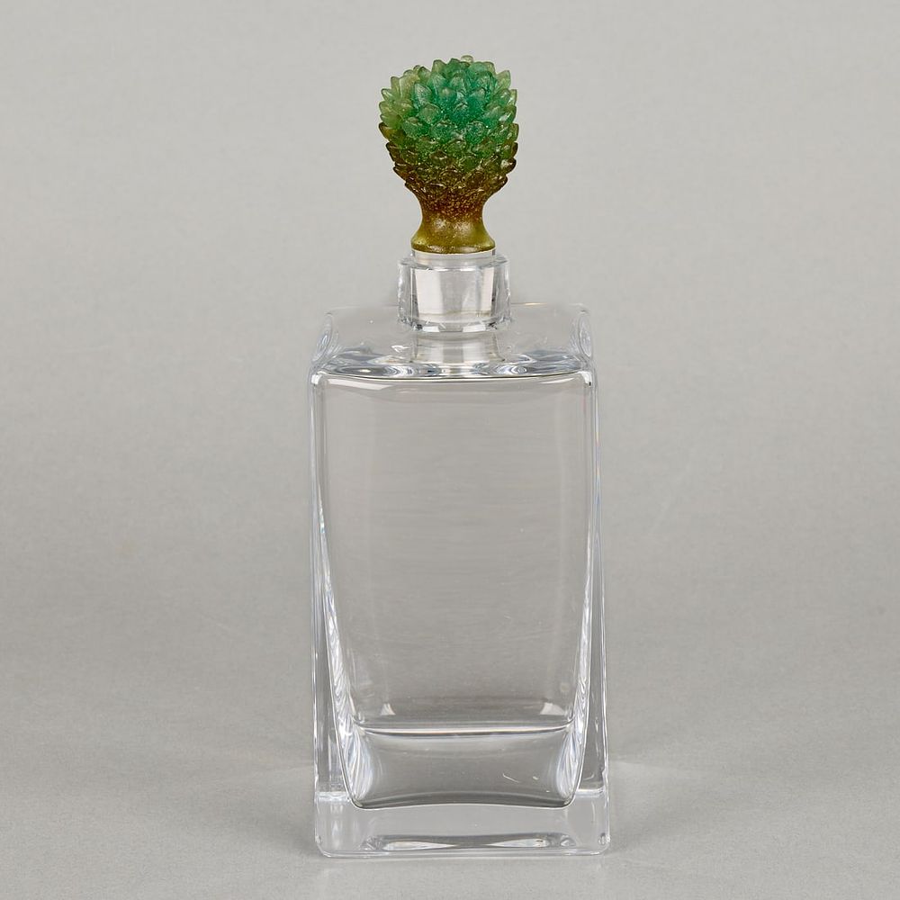 Lot 471: Daum France "Cactus" Pate de Verre Glass Decanter