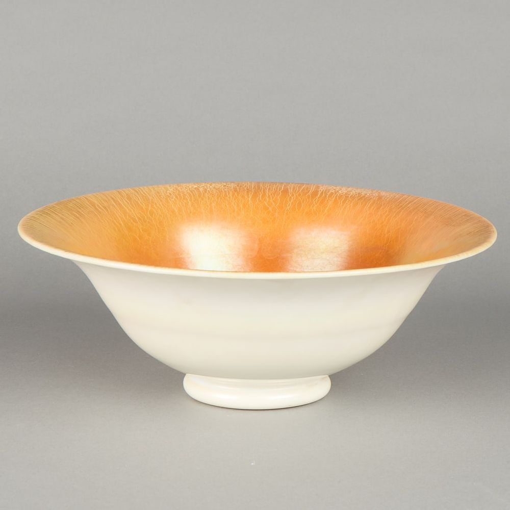 Lot 480: Poss. Steuben Art Glass "Gold Aurene" Bowl