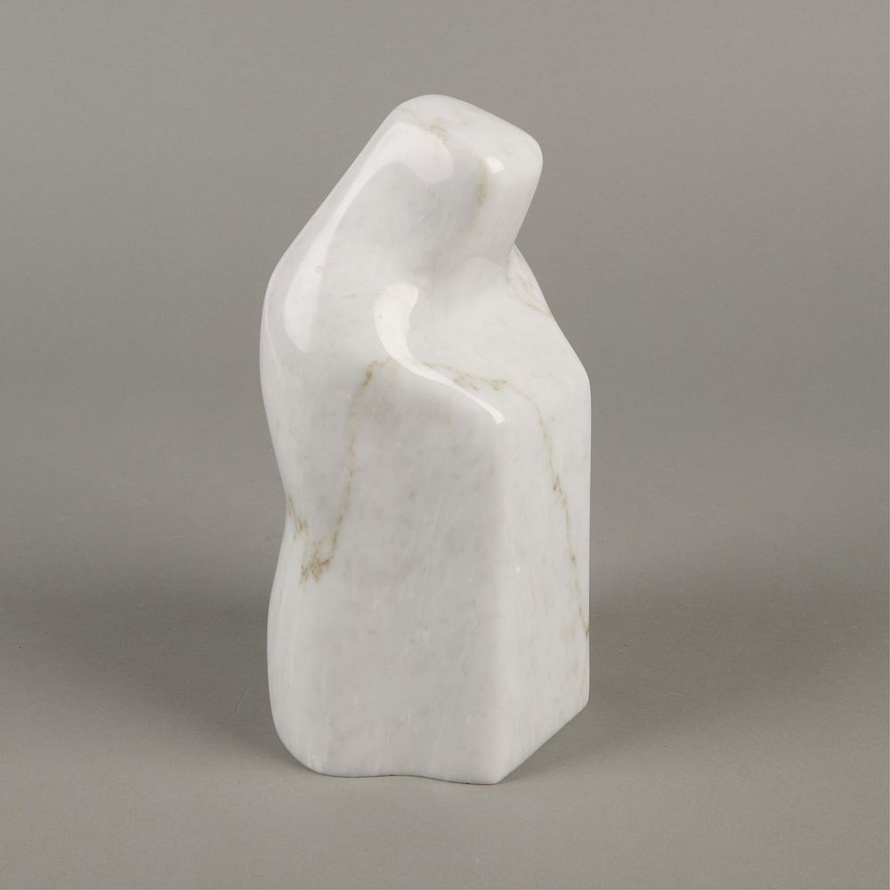 Lot 497: Marble Abstract Female Sculpture