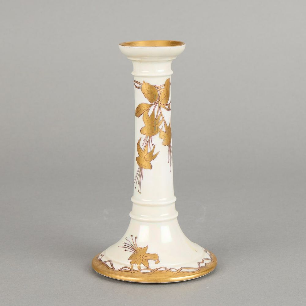 Lot 505: Pickard Limoges France Gilt Porcelain Candlestick