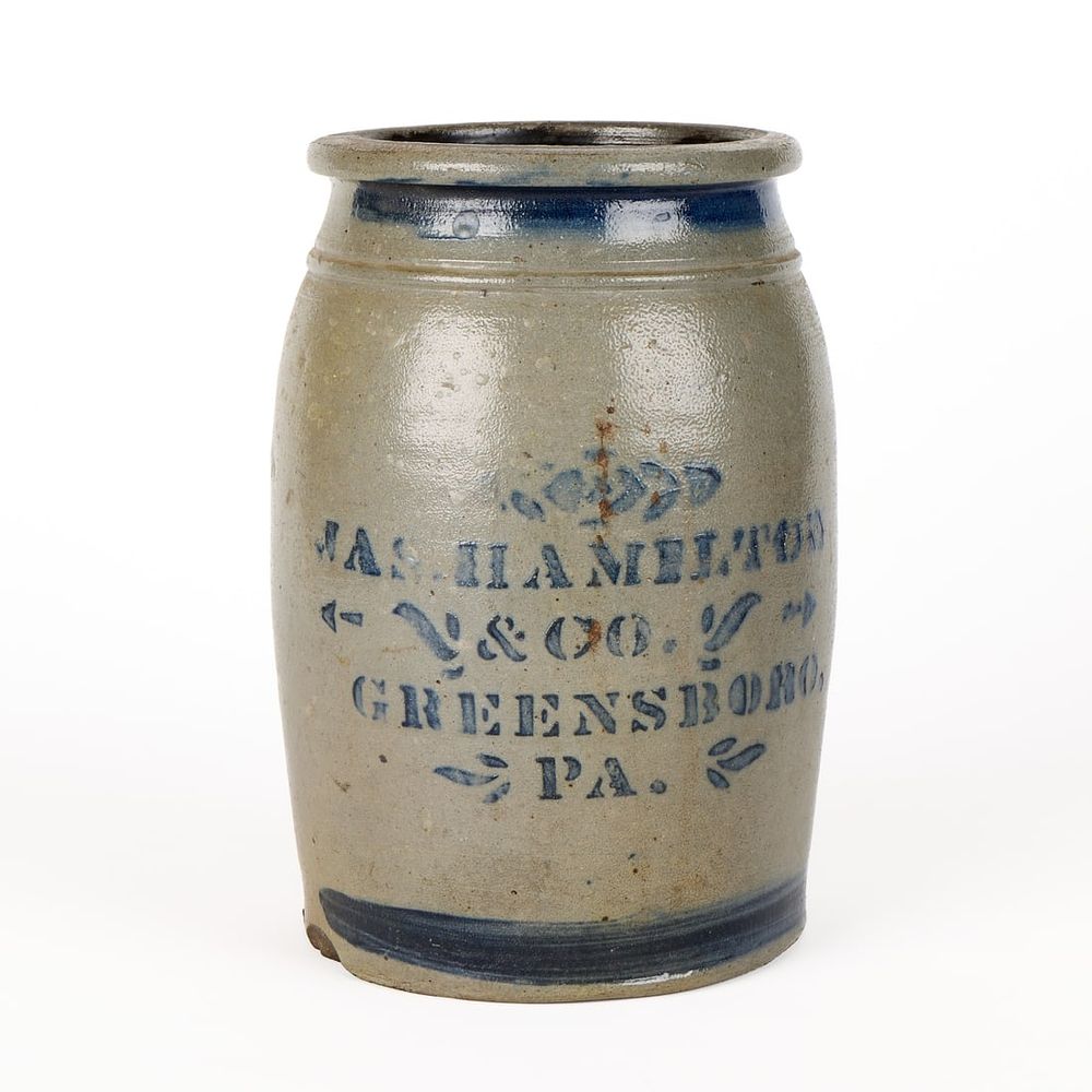 Lot 510: James Hamilton Salt-Glazed Stoneware Jar