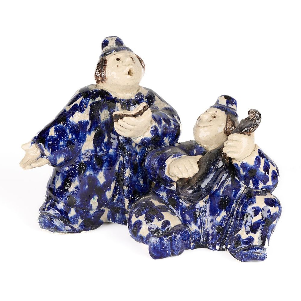 Lot 511: Ueli Schmutz Stoneware Pottery Figural Sculpture