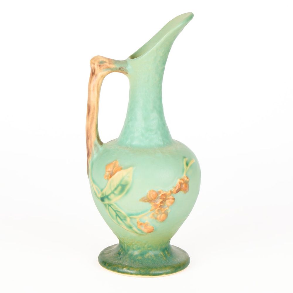Lot 519: Roseville Art Pottery "Bittersweet" 816-8 Ewer