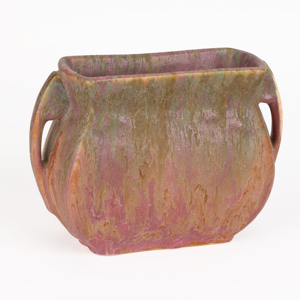Lot 535: Roseville Art Pottery "Carnelian II" Pillow Vase