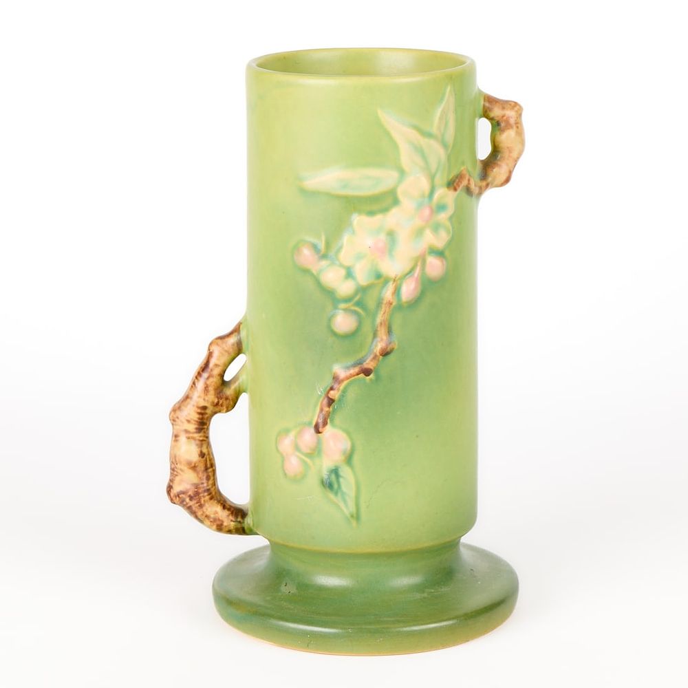 Lot 541: Roseville Art Pottery "Apple Blossom" 387-9 Vase