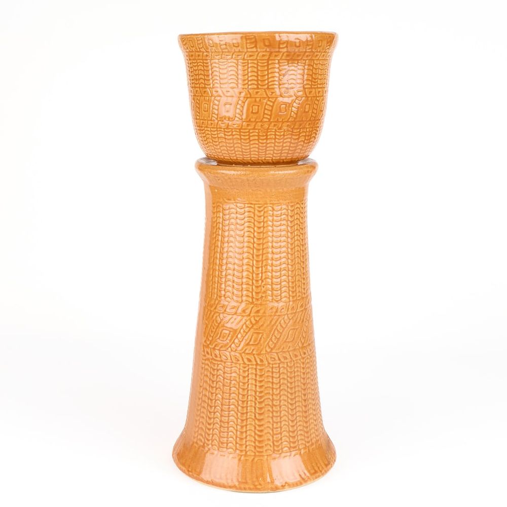 Lot 569: Roseville Pottery "Ransbottom" Planter & Pedestal