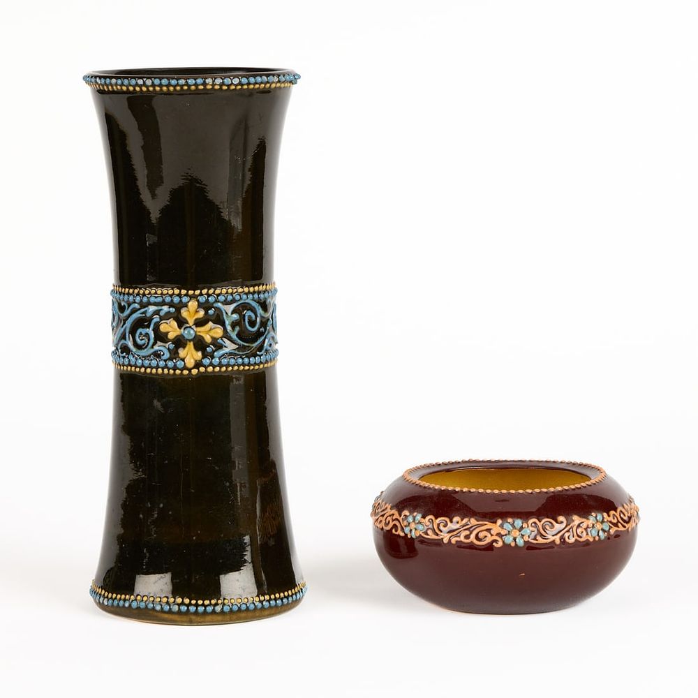 Lot 596: 2 Weller Art Pottery "Turada" Vases