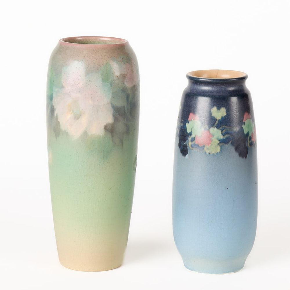Lot 619: 2 Fred Rothenbusch Rookwood Art Pottery Vases