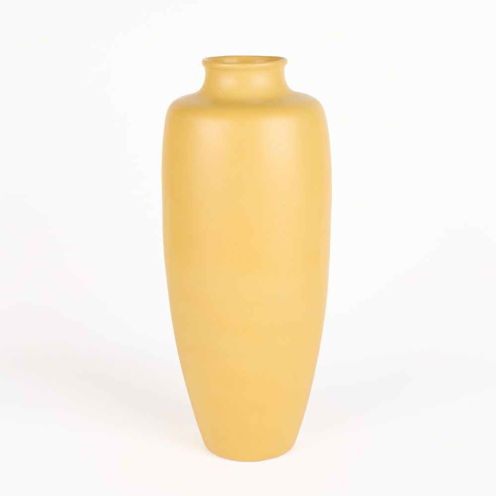 Lot 648: Bortner & Bortner Matte Yellow Arts & Crafts Vase