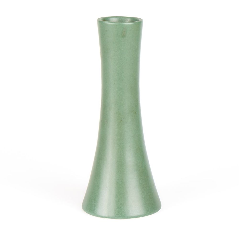 Lot 663: Arts & Crafts Pottery Matte Green Bud Vase
