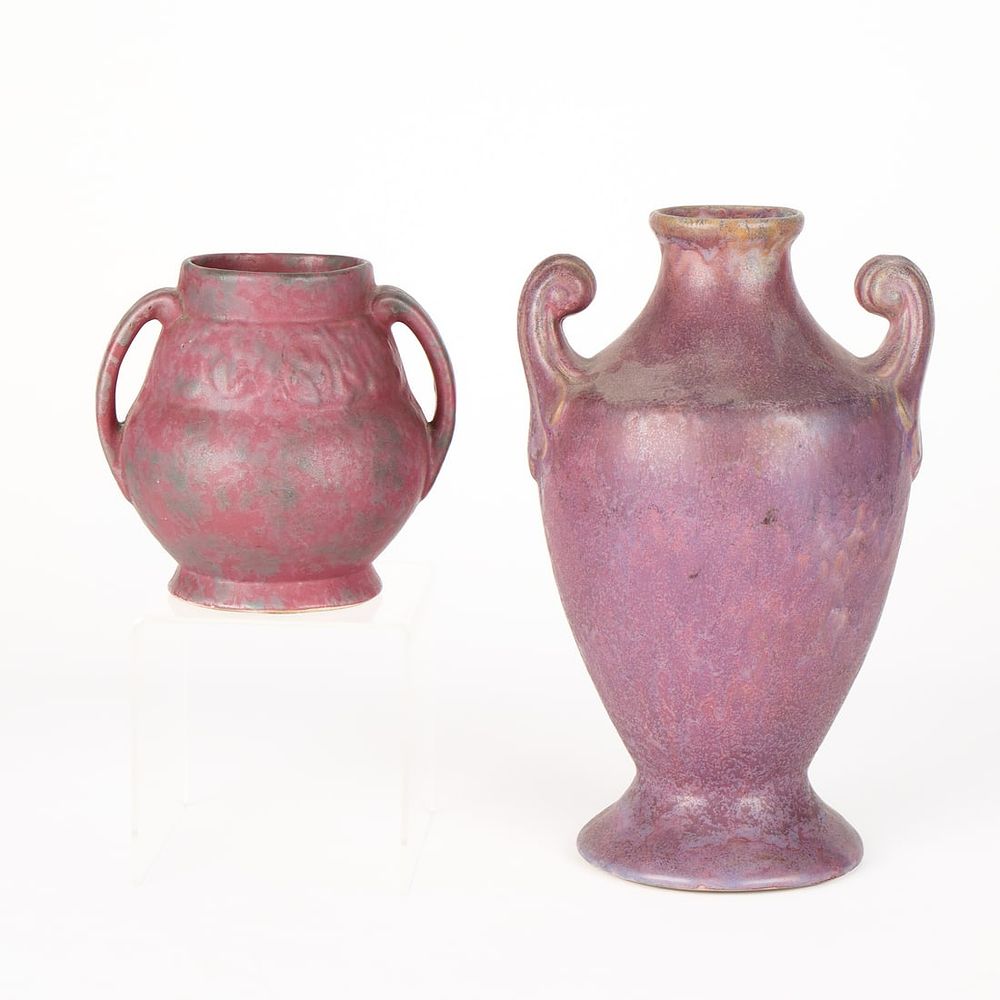 Lot 669: 2 Burley Winter Art Pottery Vases