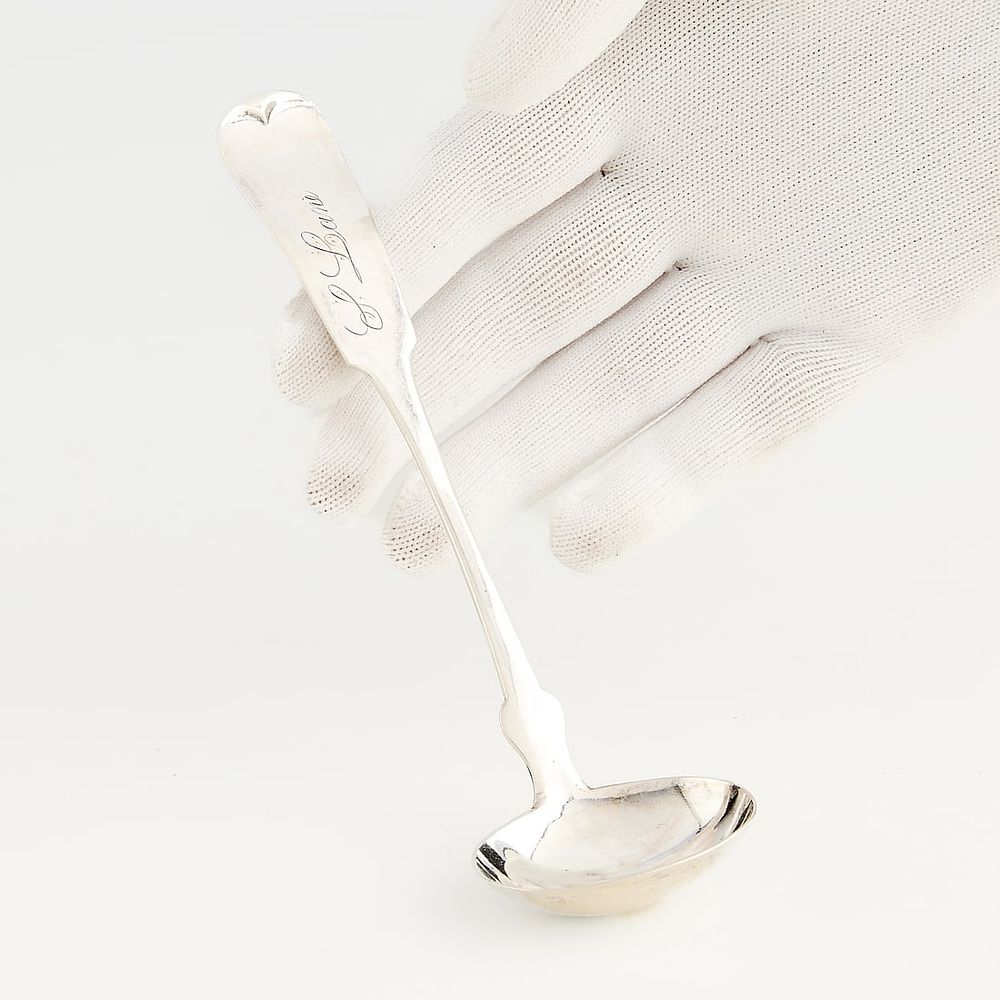 Lot 701: N. Matson Coin Silver Ladle - 20.6 g
