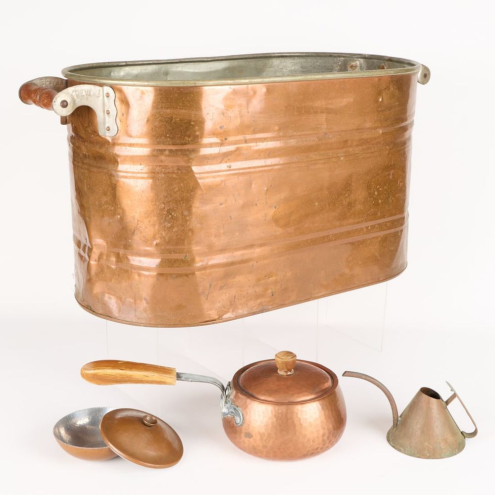 Lot 715: Copper Lot incl. Revere Wash Tub
