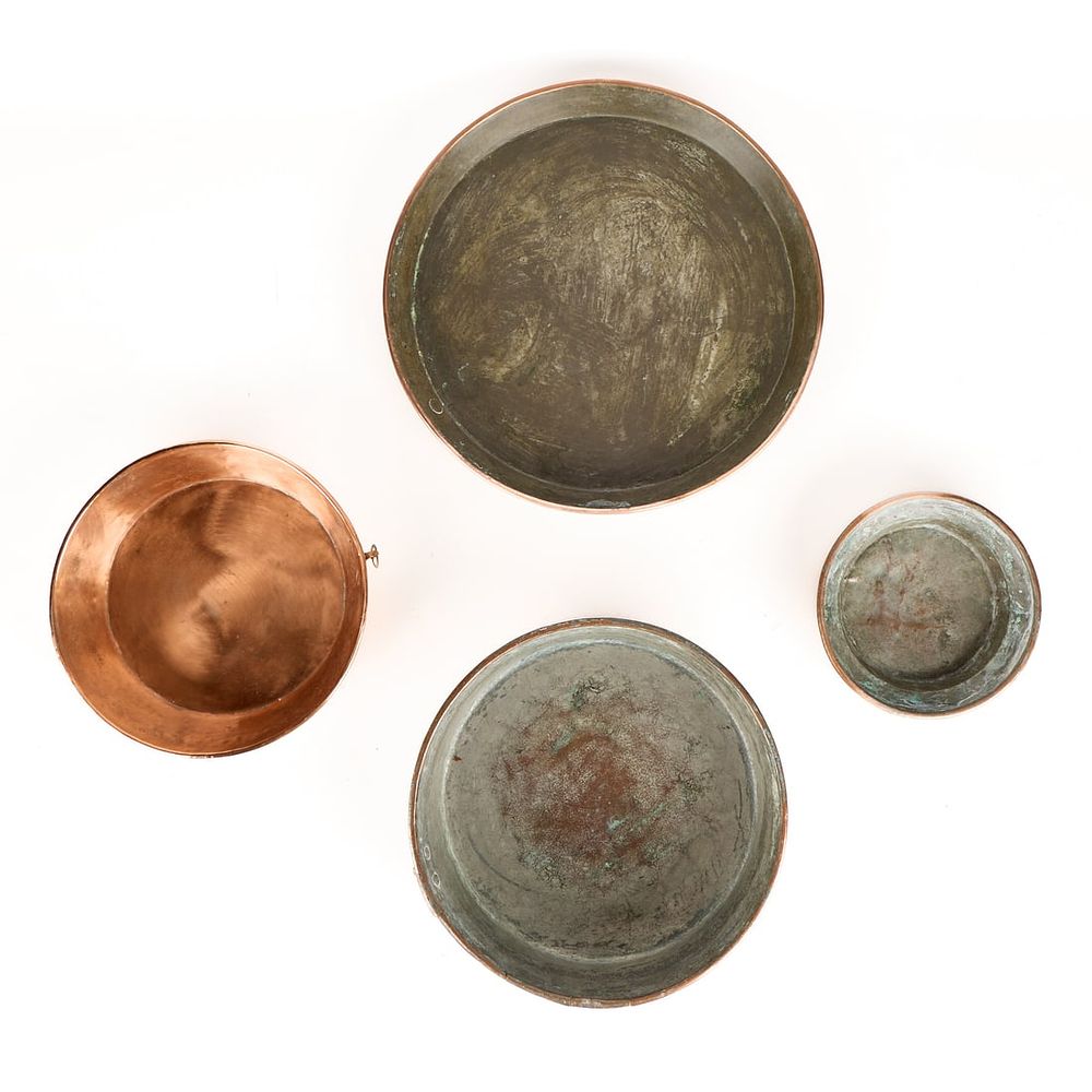 Lot 720: 4 Copper Pans or Trays