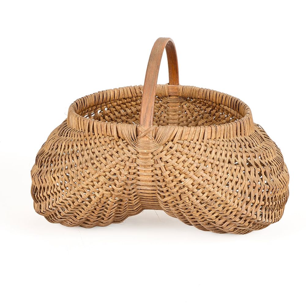 Lot 734: Vintage Woven Buttocks Basket