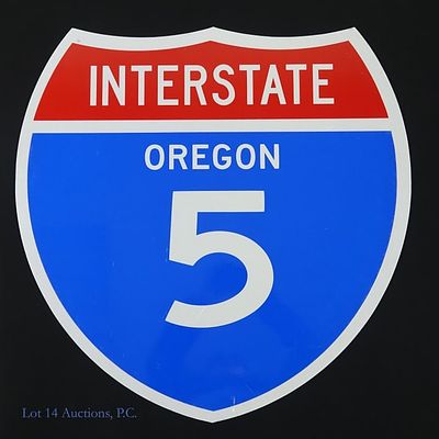 Oregon I-5 Interstate Sign. Oregon I-5 Interstate sign. Very minor scratches, appears to have 