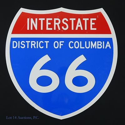 District Of Columbia DC I-66 Interstate Sign. District Of Columbia Washington DC I-66 Interstate 