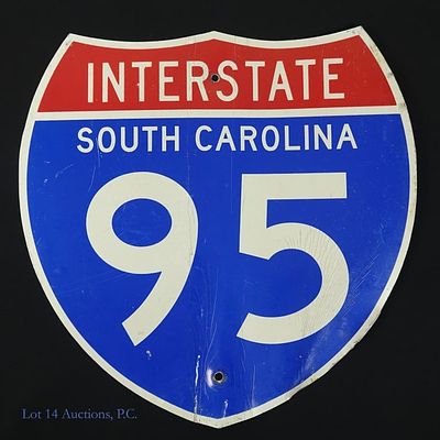South Carolina I-95 Interstate Sign. South Carolina I-95 Interstate sign. Some scratches 