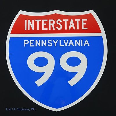 Pennsylvania I-99 Interstate Sign. Pennsylvania I-99 Interstate sign. Very minor scratches 