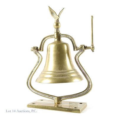 Brass Bell Wall Mounted. Wall mounted brass bell. 4 brass mounting screws included. 