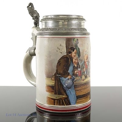 19th C. Lemp Brewery Monk St. Louis Stein (#13). Pre-Prohibition Stein. William J. Lemp Brewing 