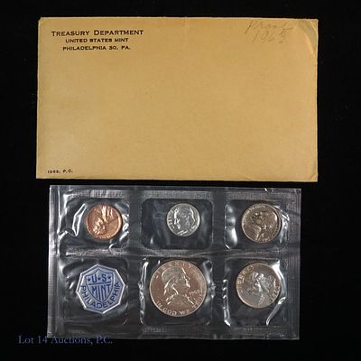 1963 USA Silver 5-Coin Proof Set in OGP. 1963 United States silver 5-coin proof set 