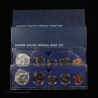 1966 (S) USA Silver Special Mint Sets in OGP (2). Two (2) United States 1966 (S) 40%-silver 