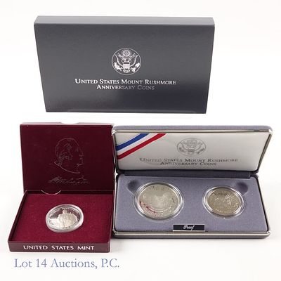 1982s & 1991s USA Silver & Clad Proof Sets (2). Two (2) United States Mint commemorative silver 