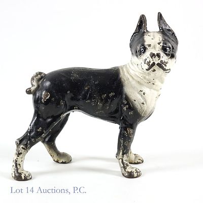 Vintage Hubley Cast Iron Boston Terrier Door Stop. Vintage Hubley cast iron Boston Terrier door 