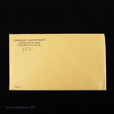 1962 USA 5-Coin Silver Proof Set IN SEALED OGP. 1962 United States silver 5-coin proof set 