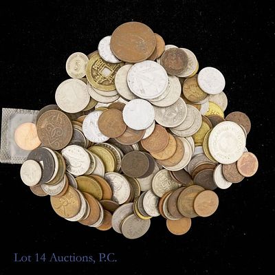 Various World Coins (1 Lbs 9 Oz.). Approximately one pound nine ounces of various world coins. 