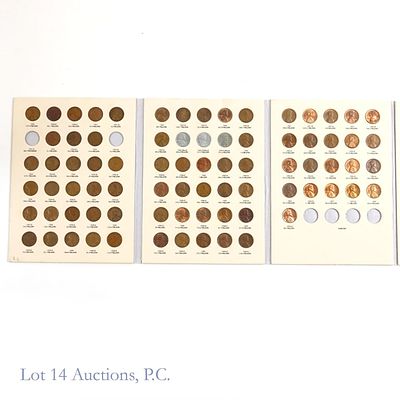 1930 - 1958 USA Lincoln Wheat Cents in Folder (79). Seventy-nine (79) United States Lincoln 