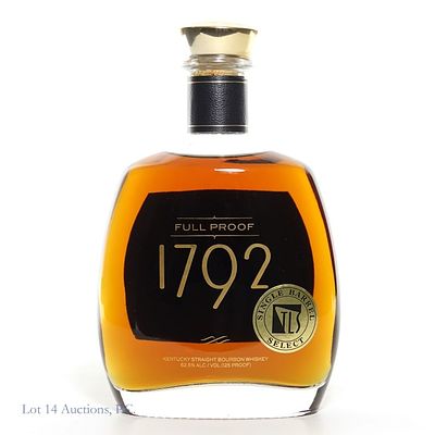 1792 Full Proof Bourbon Single Barrel Select. 1792 Full Proof Bourbon, 125 Proof, 750 ml, Single 