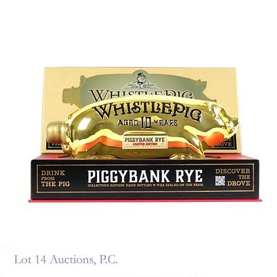 WhistlePig Gold Piggybank Rye Whiskey 10 Yr. WhistlePig limited edition small batch straight rye 