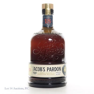 Jacob's Pardon 18 Year Whiskey (HAZMAT). Jacob's Pardon 18 Year Small Batch American Whiskey 
