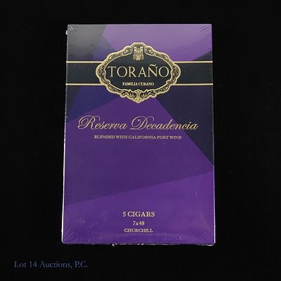 Torano Reserve Decadencia Tubo Churchill (5 Pack). Torano Reserve Decadencia Tubo Churchill 